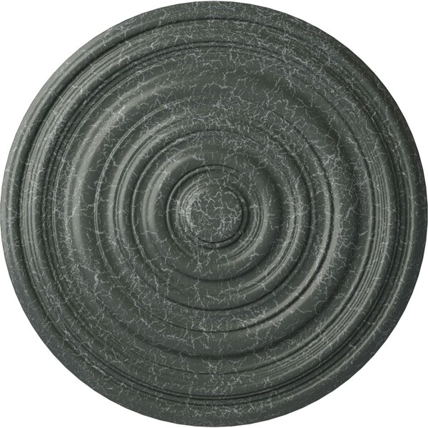 Ekena Millwork Carton Ceiling Medallion (For Canopies up to 2 5/8"), 12 5/8"OD x 1"P, Athenian Green Crackle CM13CAAGC - main